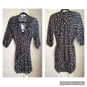 Q&A (Vici) black and white polka dot dress size small